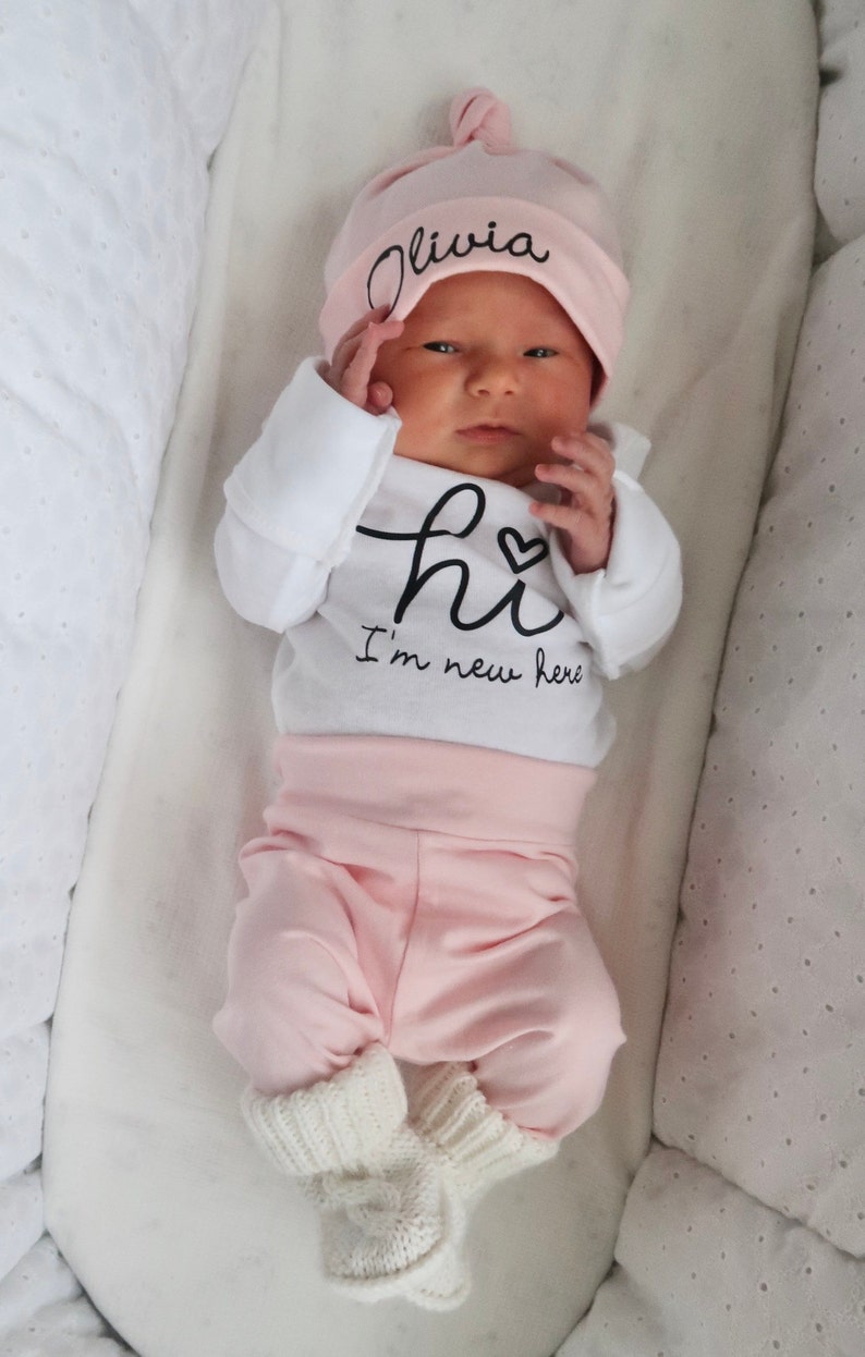 Baby Girl Coming Home Outfit, Girls go home outfit, Newborn Girl Coming Home Outfit Personalized Newborn Outfit Baby Girl Outfits afbeelding 2