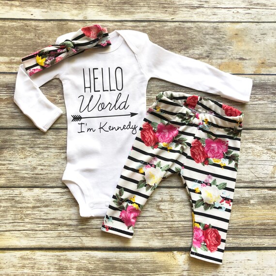etsy baby girl coming home outfit