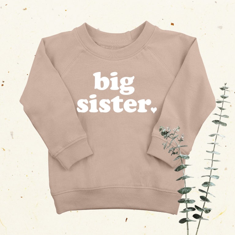 [Die neuesten Artikel im Ausland kaufen] Big Sister Big Shirt, Light Organic Big Etsy Shirt, Big Sister, Weight Sister Pullover, Sister Sweater Big - Sister Cotton Pullover, Big Sister