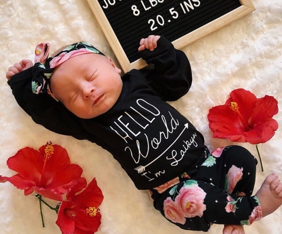 personalized newborn baby girl outfits