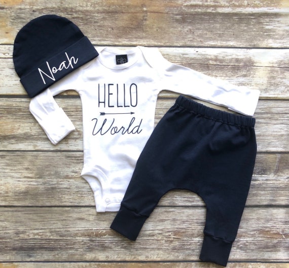 personalized newborn outfit boy