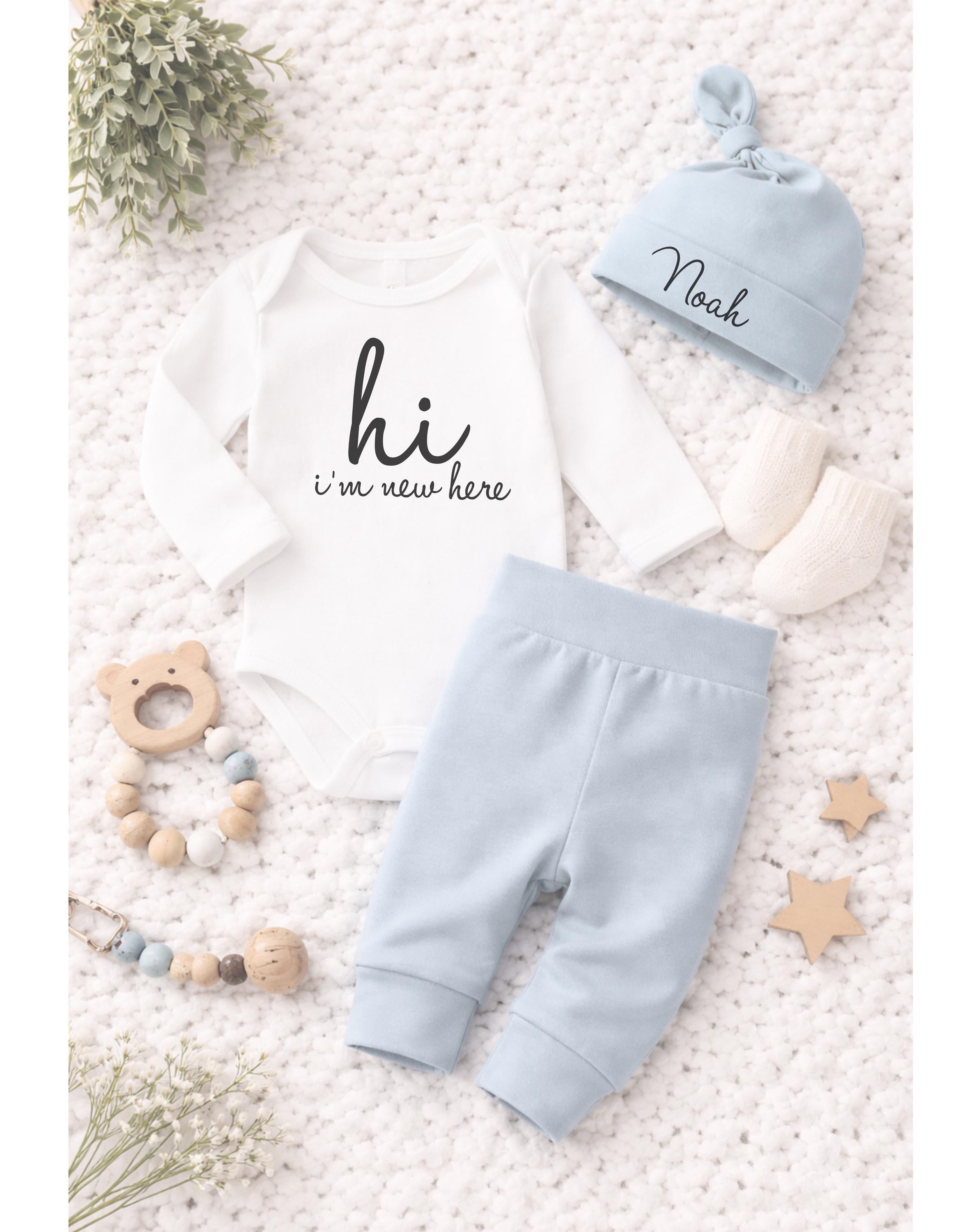 Newborn Coming Home Outfit Boy, Blue Baby Outfit, Hospital Outfit Boy ...