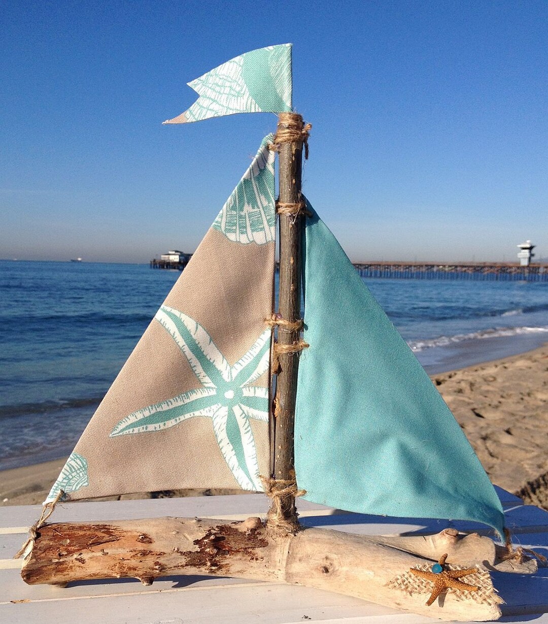 Driftwood Sailboat Boardwalk, Wood Boat, Sailboat, Driftwood Boat