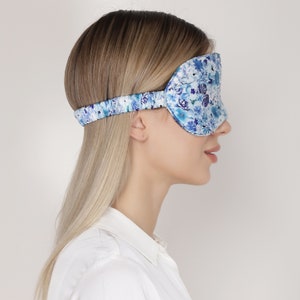 100% pure mulberry silk sleep mask/ eye mask/eye cover/super soft, hypoallergenic, handmade, unique hand painted design, night mask image 4