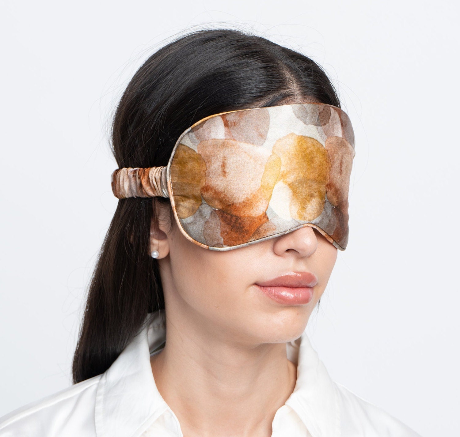 100% Pure Mulberry Silk Sleep Mask/ Eye Mask/Eye Cover/Super Soft, Hypoallergenic, Handmade, Unique Hand Painted Design, Night Mask