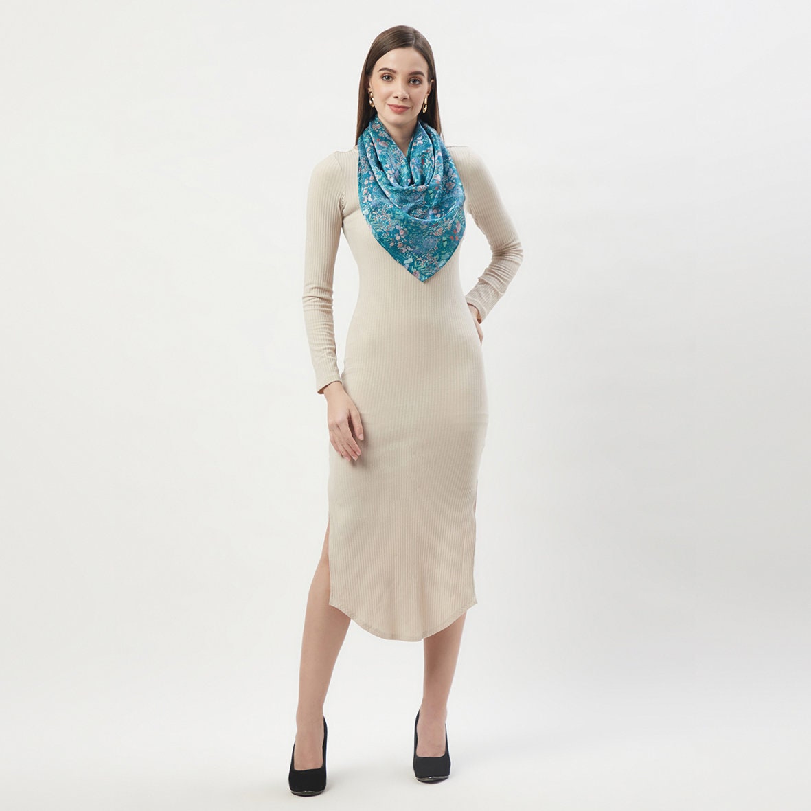 UEIOAVL Women's Scarves, 1 Sciarpa di seta quadrata da donna 70 x 70 cm Tutte le stagioni (Verde UEIOAVL Women's Scarves, 1 Sciarpa di seta quadrata da donna 70 x 70 cm Tutte le stagioni (Verde