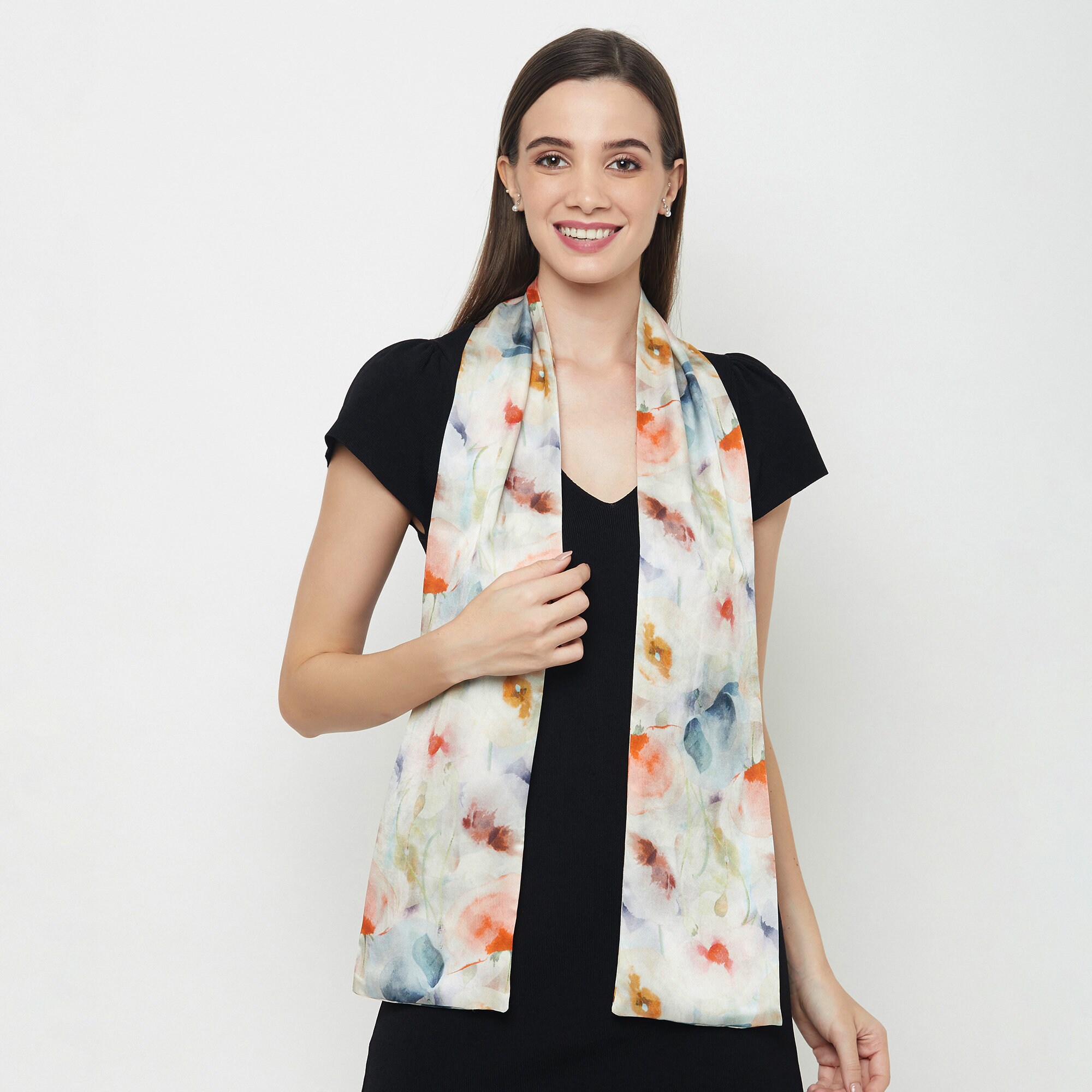 100 Silk Scarf Neck Scarf Long Silk Scarf Scarf Women Etsy UK