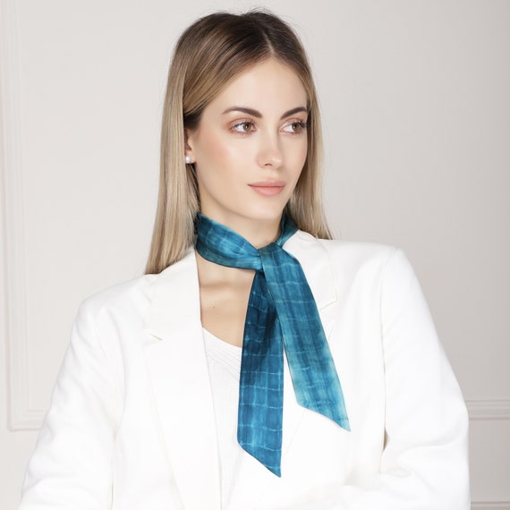 スカーフ A FERRETTI Woman Neck scarf Sky Blue 33011614 0338 Silk Skinny Scarf, Women's Scarf, Neck Scarf, Handbag Scarf