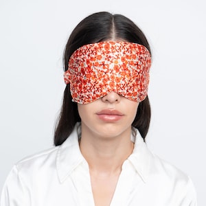 100% pure mulberry silk sleep mask/ eye mask/eye cover/super soft, hypoallergenic, handmade, unique hand painted design, night mask