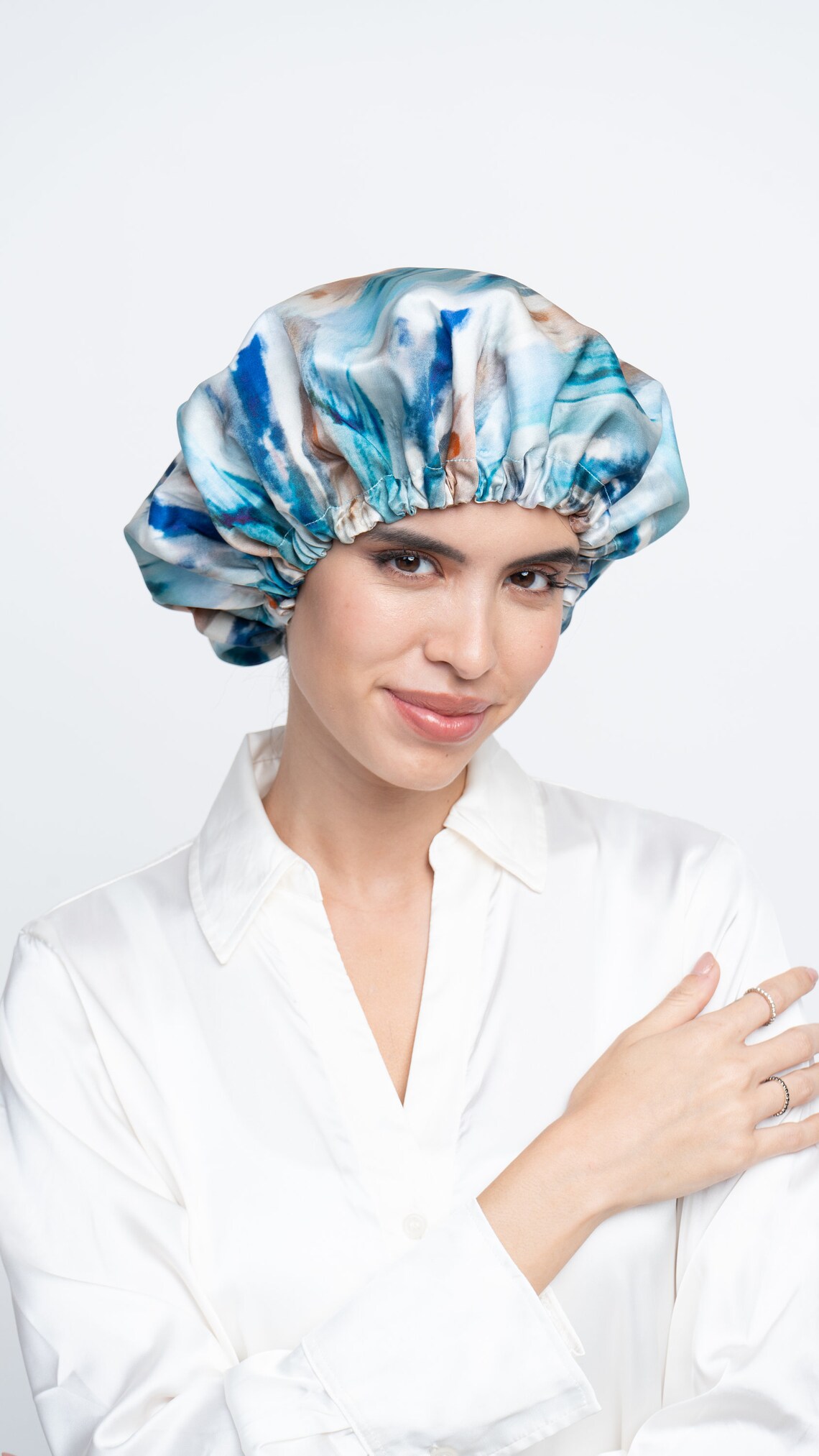 Bonnet Protector String 100% Pure Mulberry Silk Bonnet/ Sleep Cap/reversible/ Adjustable String ...