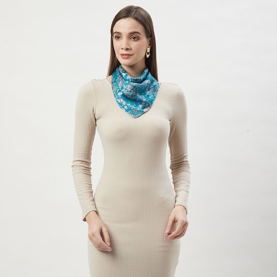 Fazzoletto Di Seta 52x52cm - Sciarpa Pura Seta | Per Decorazione E Accessori - Foto 6