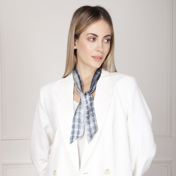 YOHOWA 2-Pack Silk Scarf Set Pre-Tied Bow Tie Neckerchief