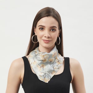 100% Silk Neckerchief, Neck Scarf, Bandana, Square Scarf