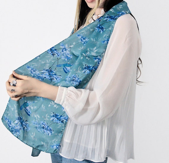 Sciarpa 100% seta, sciarpa da collo, sciarpa lunga in seta