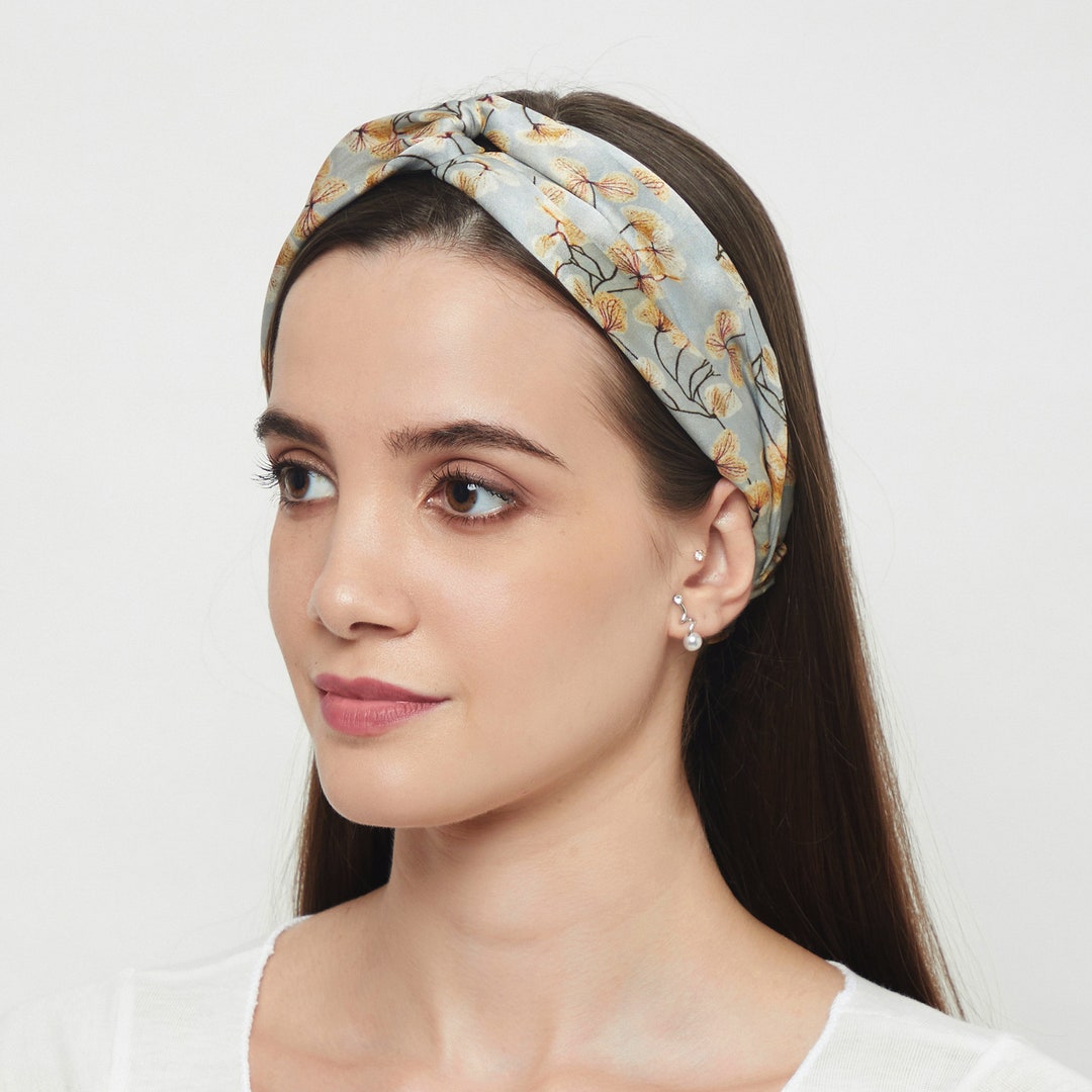 Pure Silk Headband, 100% Natural Mulberry Silk, Twisted Knot  display picture 2