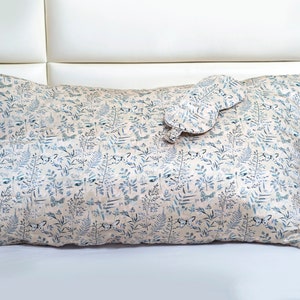 100% mulberry silk pillowcase both sides pattern with eye mask & scrunchie anti ageing smooth skin and hair  gift for her mother&#39;sday gift