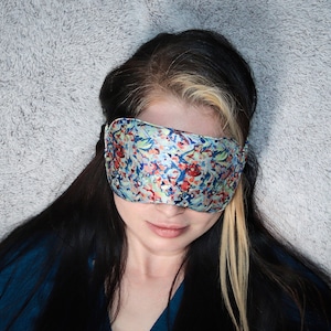 100% pure mulberry silk sleep mask/ eye mask/eye cover/super soft, hypoallergenic, handmade, unique hand painted design, night mask