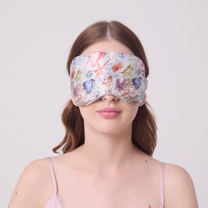 100% pure mulberry silk sleep mask/ eye mask/eye cover/super soft, hypoallergenic, handmade, unique hand painted design, night mask