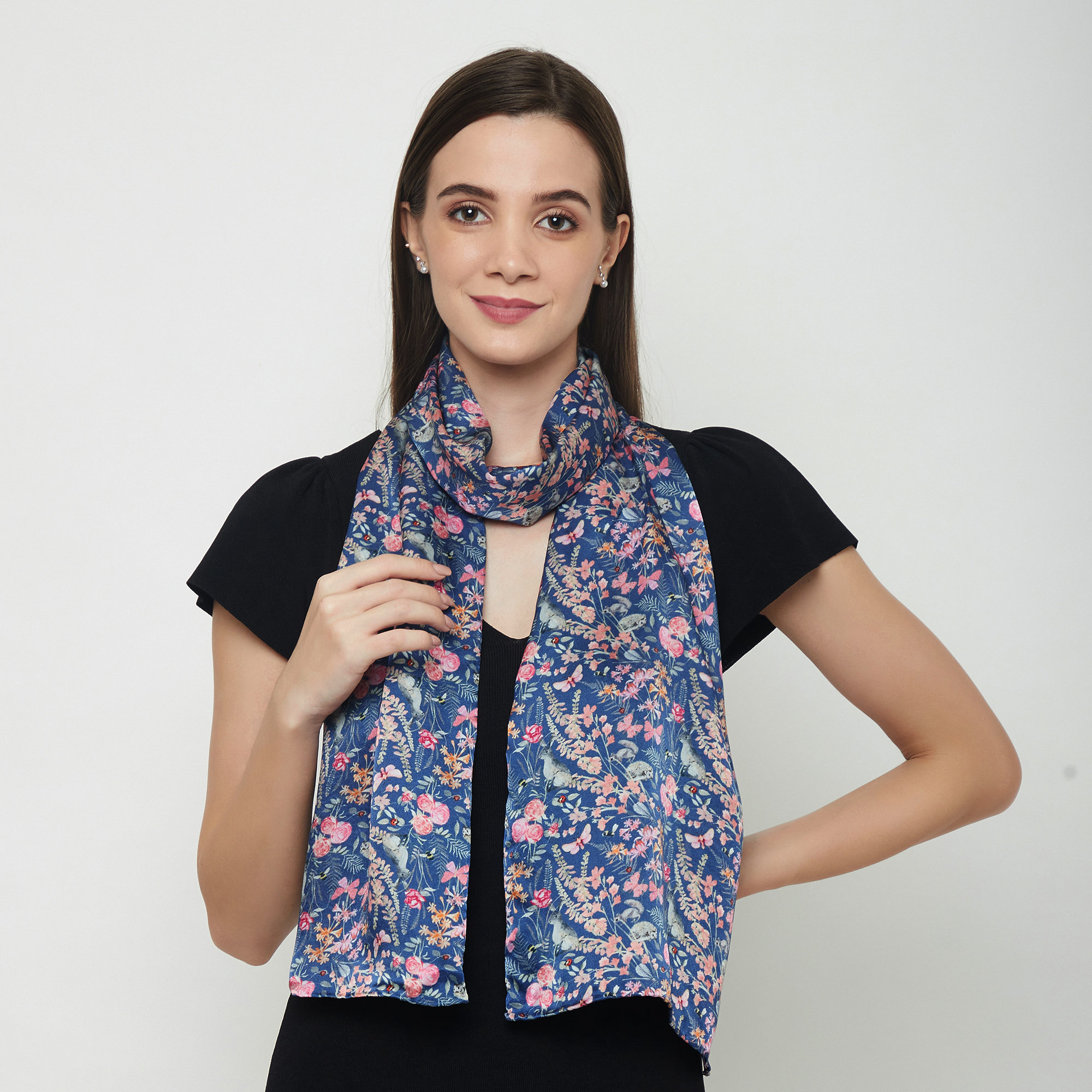 100 Silk Scarf Neck Scarf long silk scarf Scarf Women Etsy