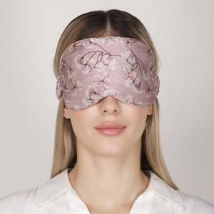 100% reine Maulbeerseide Schlafmaske/ Schlafmaske/Augenmaske/superweiche, hypoallergen, handgemacht, einzigartiges handbemaltes Design, Nachtmaske