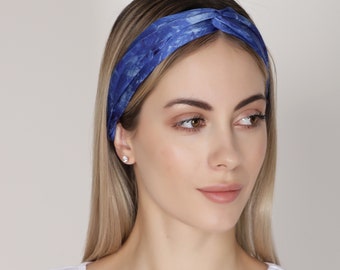 Pure silk headband, 100% natural mulberry silk, twisted knot, turban style, unique hand painted design, Gift For Her, Christmas Gift,