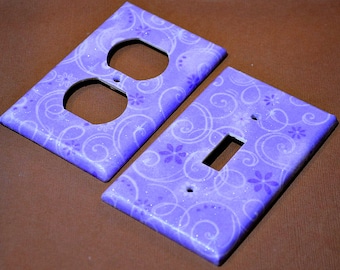 Princess Purple Sparkles   Light Switch Covers Outlet Covers