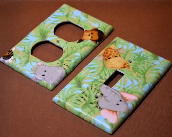 Jungle Animal Friends  Light Switch Covers Outlet Covers