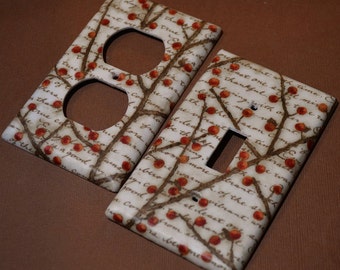 Prim Pip Berries  Light Switch Covers Outlet Covers
