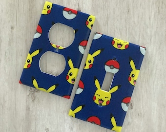 Pokemon Pikachu  Light Switch Covers Outlet Covers.