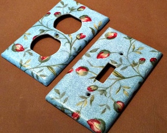 Roses and Rosebuds Floral   Light Switch Covers Outlet Covers