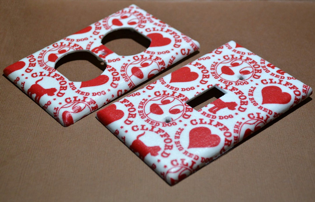 Clifford the Big Red Dog Light Switch Covers Outlet Covers Etsy