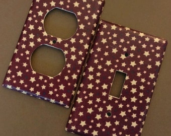 Prim Country Stars  Light Switch Covers Outlet Covers