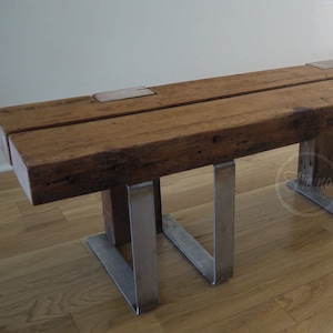 Rustic Bench. Entryway Bench. Reclaimed Wood Bench. Hallway Bench. Industrial Bench. Dining Bench.  Wood Metal Bench. Modern Rustic Bench.