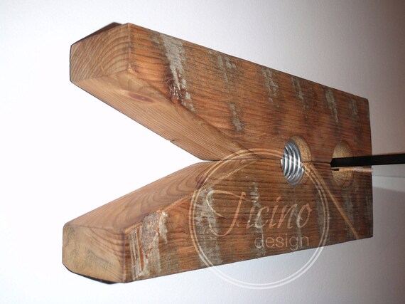 Wood store clothespin shelf