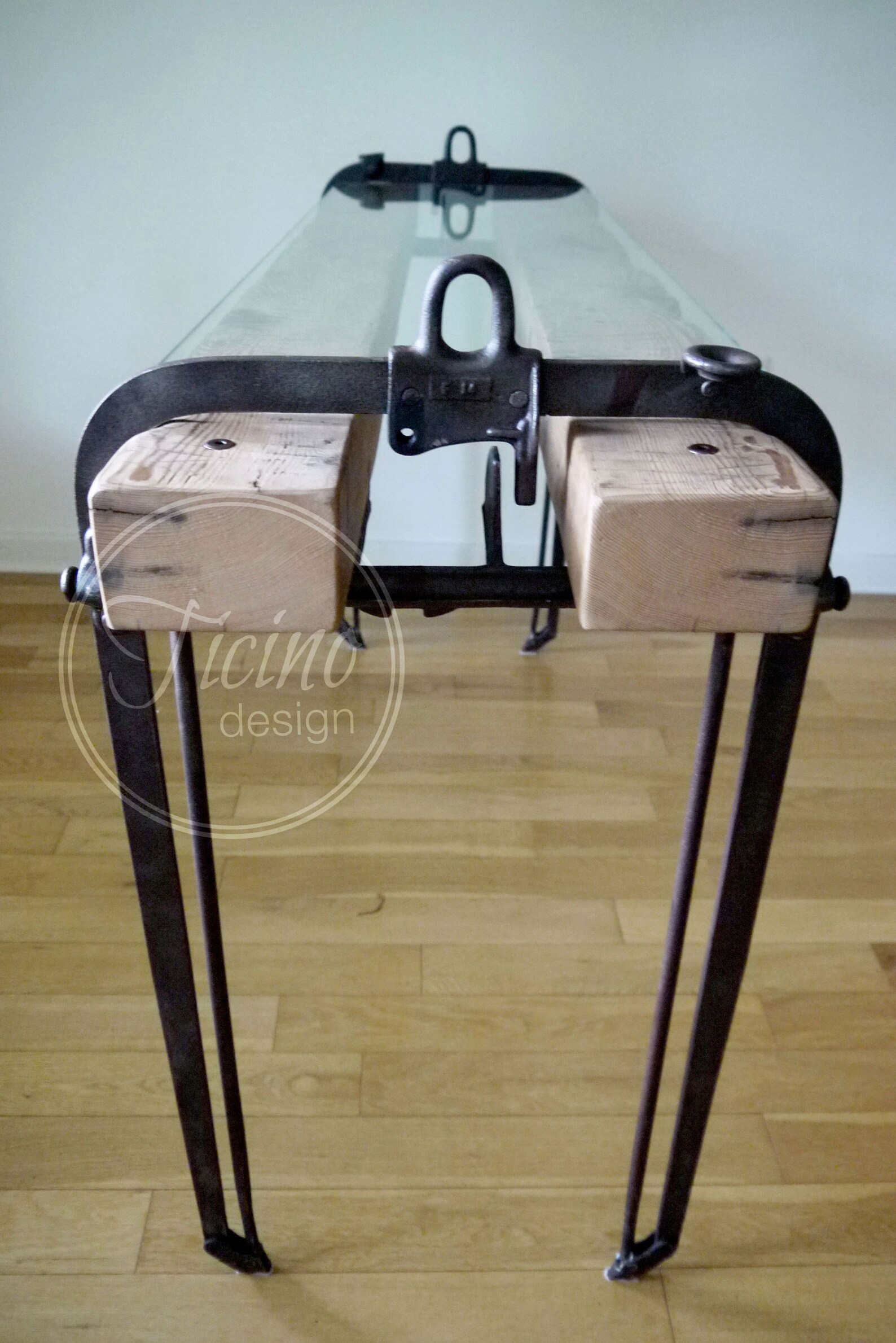 Rustikaler Eingangstisch. Glas Eingangstisch. Holz Schmaler | Etsy