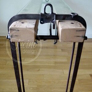 Rustikaler Eingangstisch. Glas Eingangstisch. Holz Schmaler | Etsy