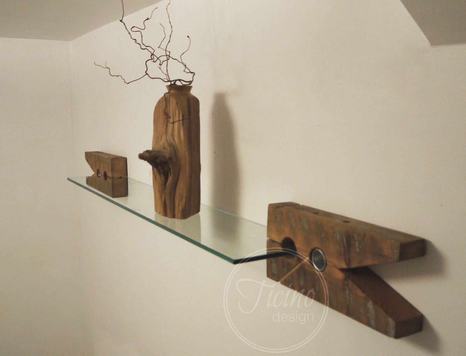 Rustic Shelf Brackets. Reclaimed Wood Brackets. Glass Wall Etsy Canada