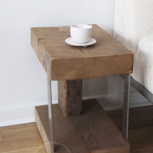 Reclaimed Wood Side Table. Cocktail Table. Rustic End Table. Rustic Side Table. Industrial End Table. Cube Table. Plant Table. Plant Stool