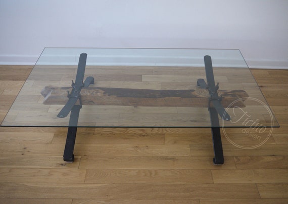 Rustic metal coffee on sale table