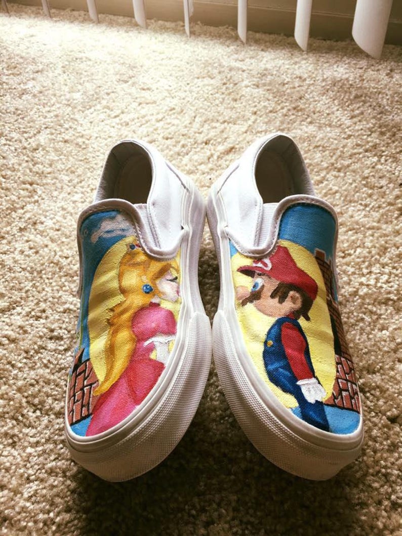 painted vans slip ons