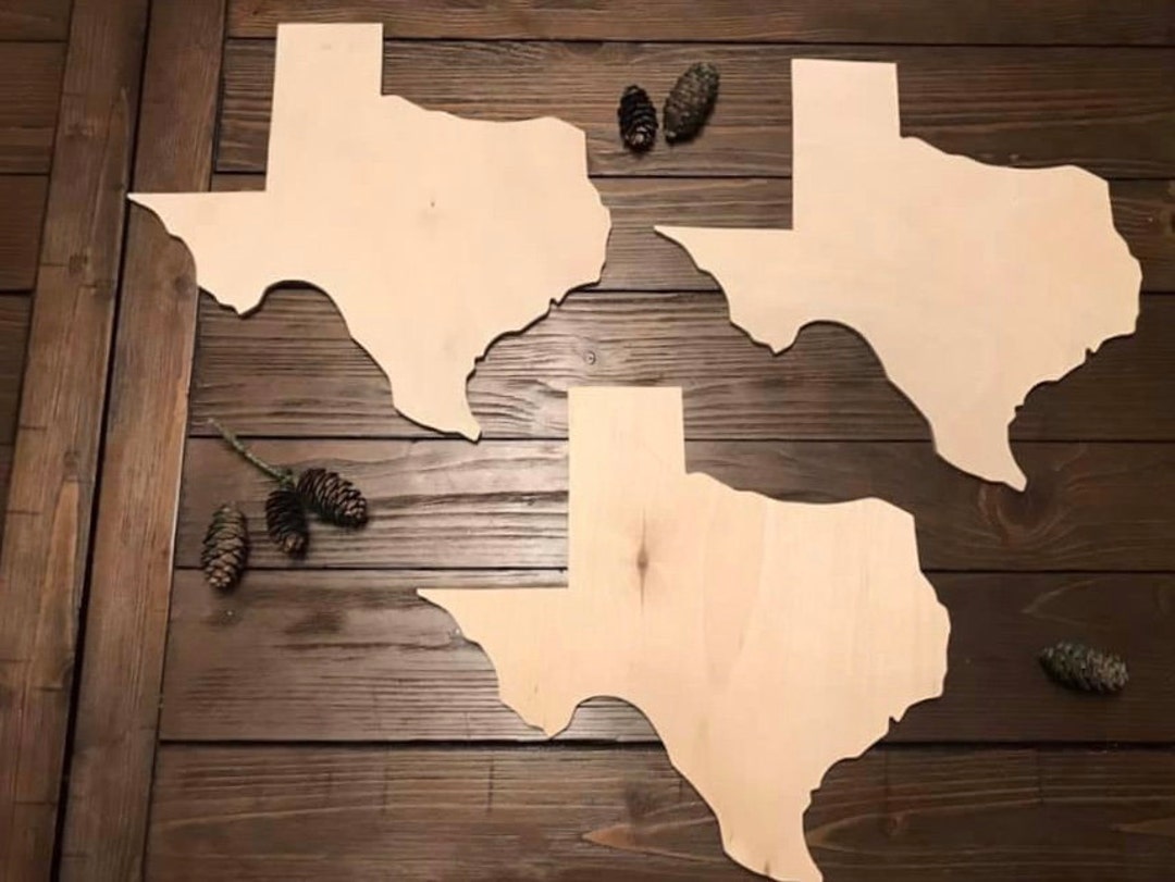 Texas Outline Hardwood - Etsy
