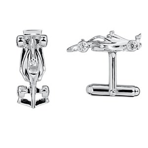 Formula 1 Racing Car, 925 Silver Cufflinks for Motor Sport and Formula One Enthusiasts, Latest F1 Version with Halo Cockpit. Ref: AEC005 image 2
