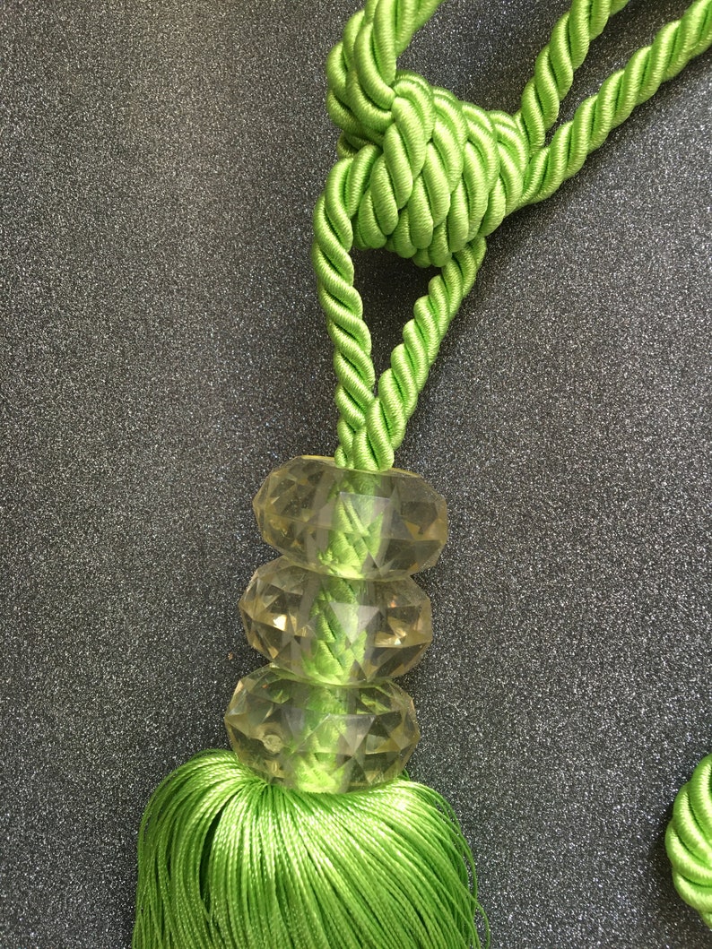 Green Curtain Tie Backs Etsy