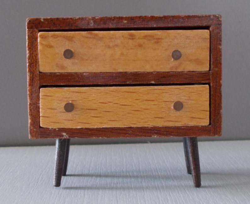 Vintage 1960's Barton Dolls House Chest of Drawers Etsy