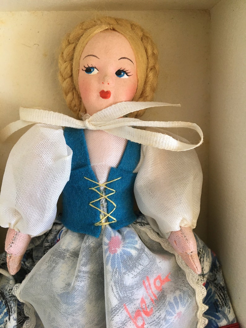 Made in Italy Traditional Vintage Doll C 1950s Etsy