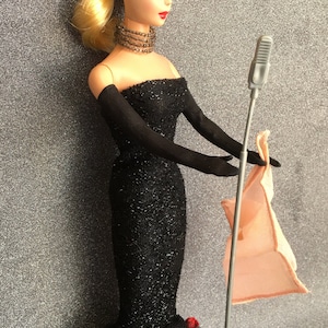 1960 barbie black dress Barbie x Unique Vintage Plus Size Black Solo In The Spotlight Straples
