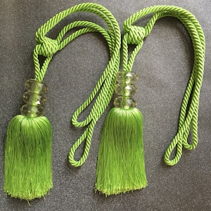 Green Curtain Tie Backs