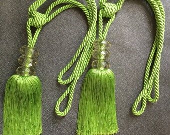 Green Curtain Tie Backs