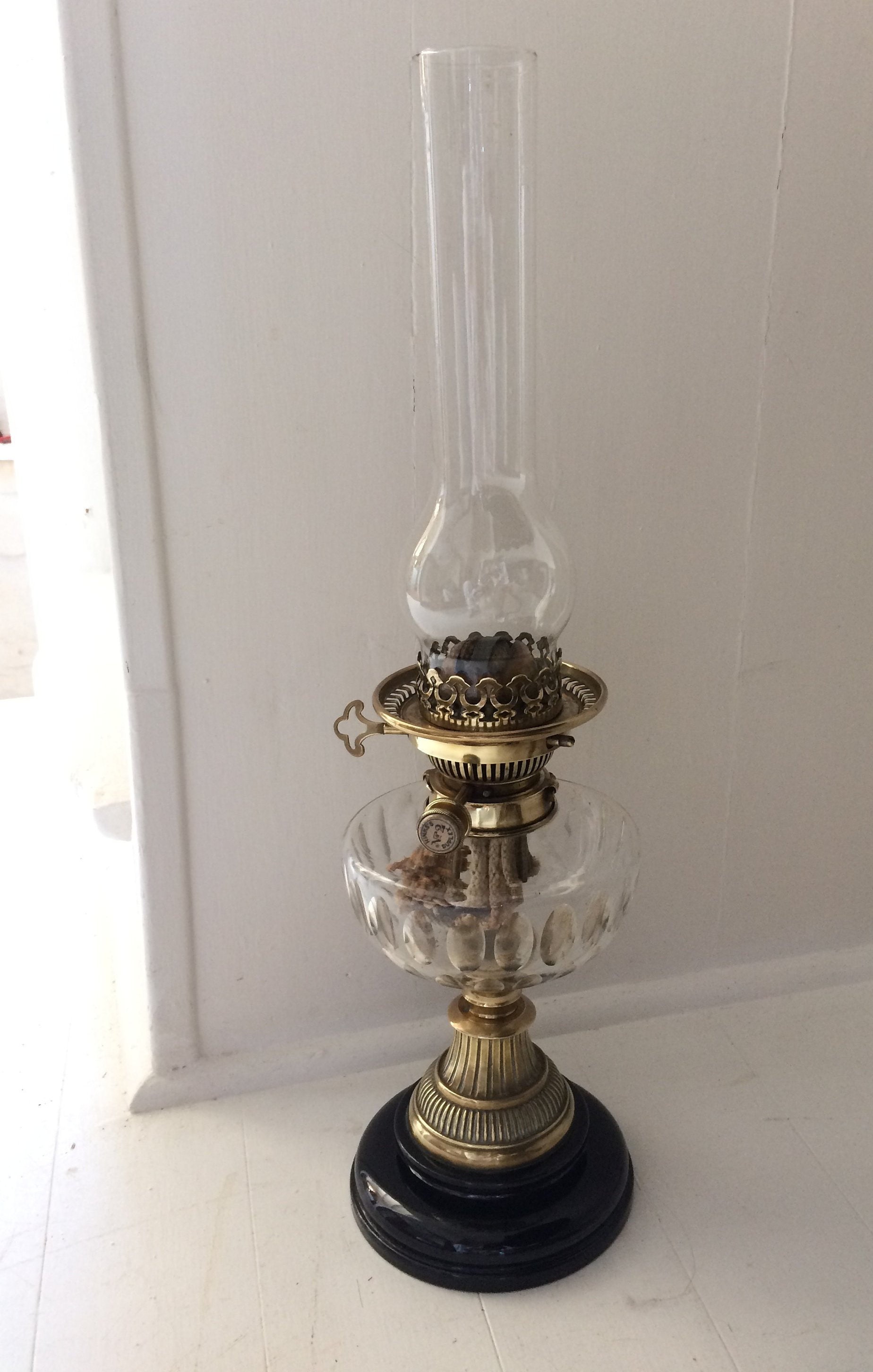 Antique Hinks & Son Cut Glass Oil Lamp - Etsy 日本