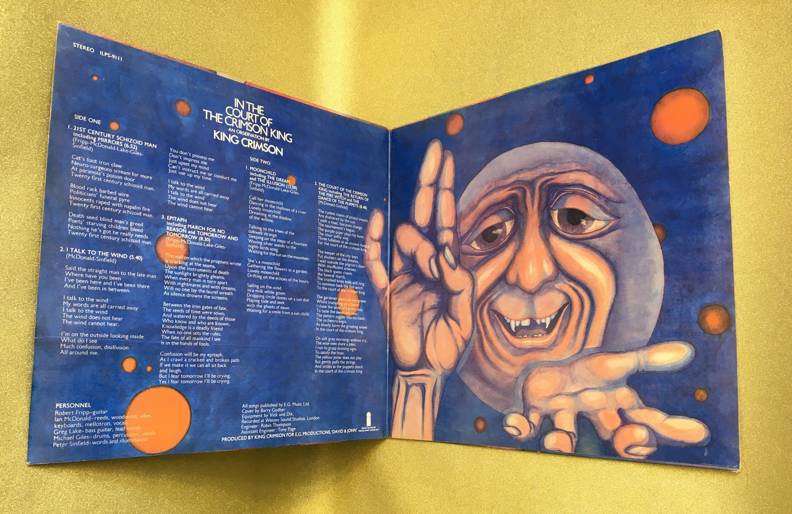 King Crimson in the Court of the Crimson King Album 1969 - Etsy UK